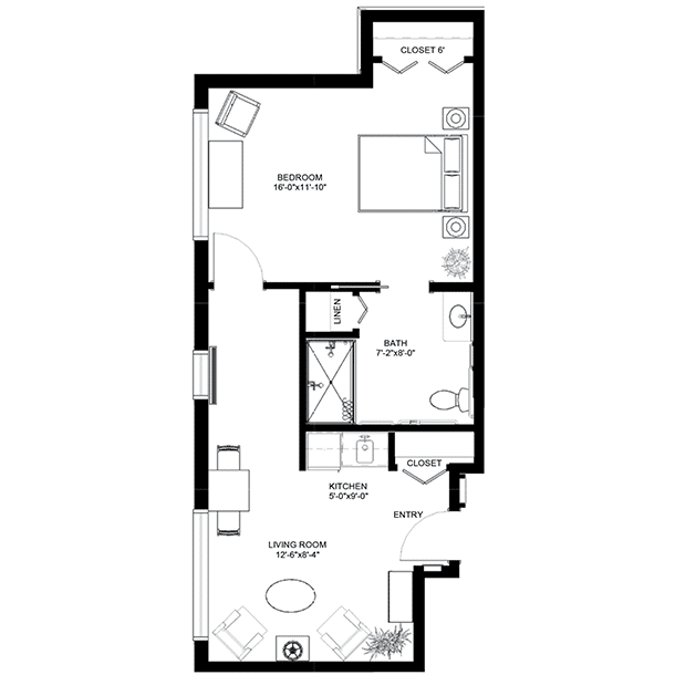 Memory Care 1 BR B Accessible