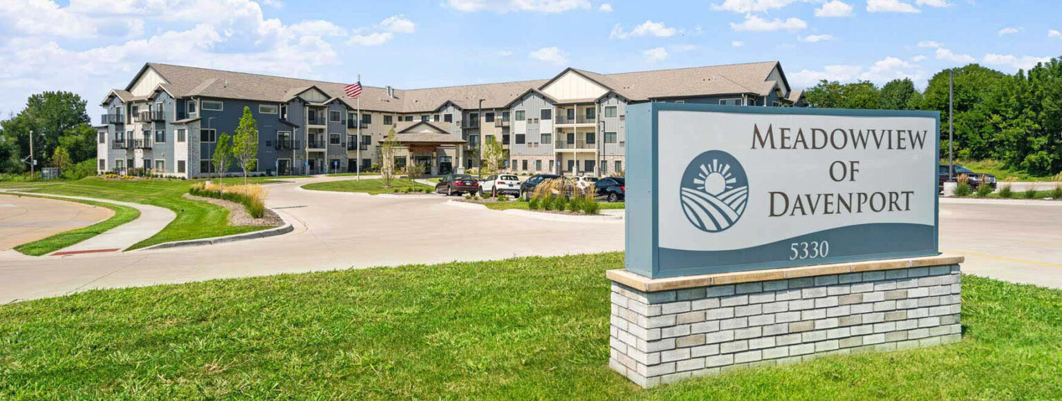 Entrance Monument Meadowview Davenport Independent and Assisted Living