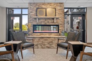 Multi Purpose Fireside Seating Davenport Independent and Assisted Living