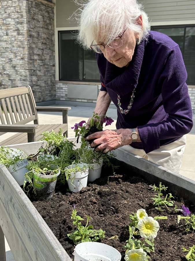 Resident Leads Gardening Memory Care 5